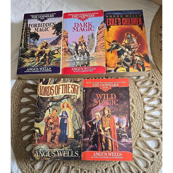 Lot of 5 The God Wars, Exile Children's, Lords of the Sky Angus Wells PB Books - Picture 1 of 5